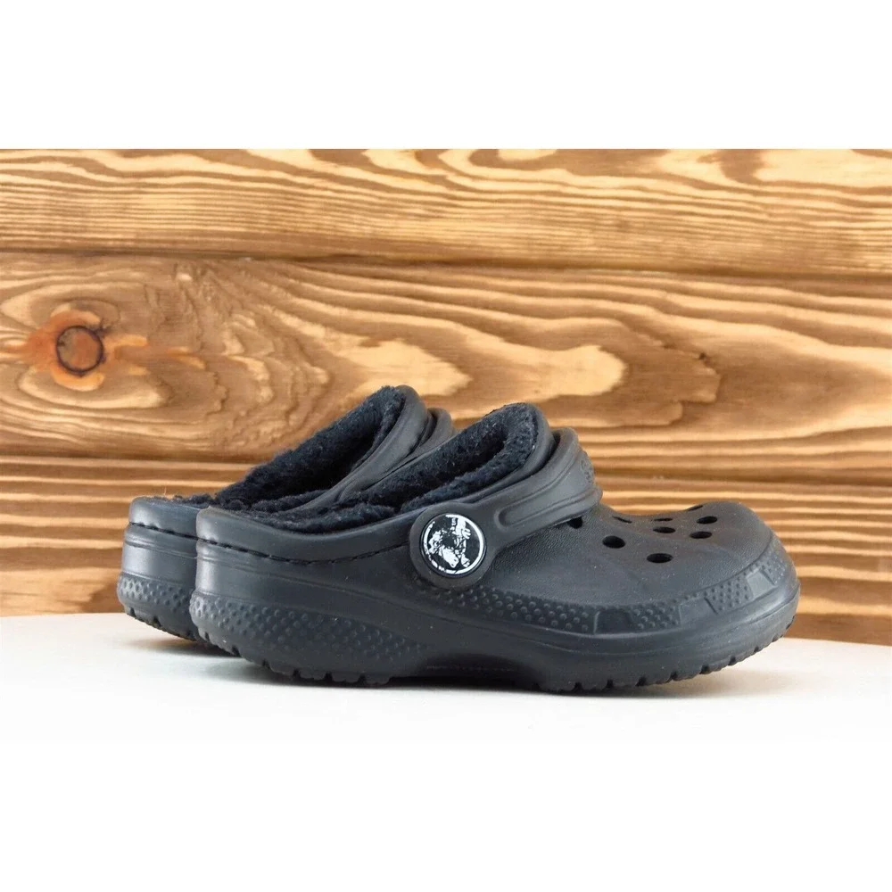 Crocs Toddler Boys Classic Clogs Size 6-7‎ Black Synthetic Easy-On Comfort